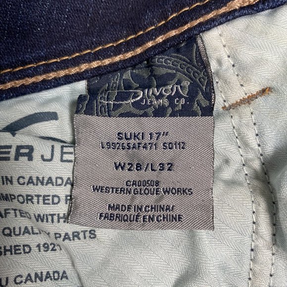 Silver Women Jeans Suki 17 Bootcut Dark Wash Blue Size 28x32 - Picture 7 of 15